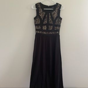 Size 0 Gianni Bini black floor length formal dress